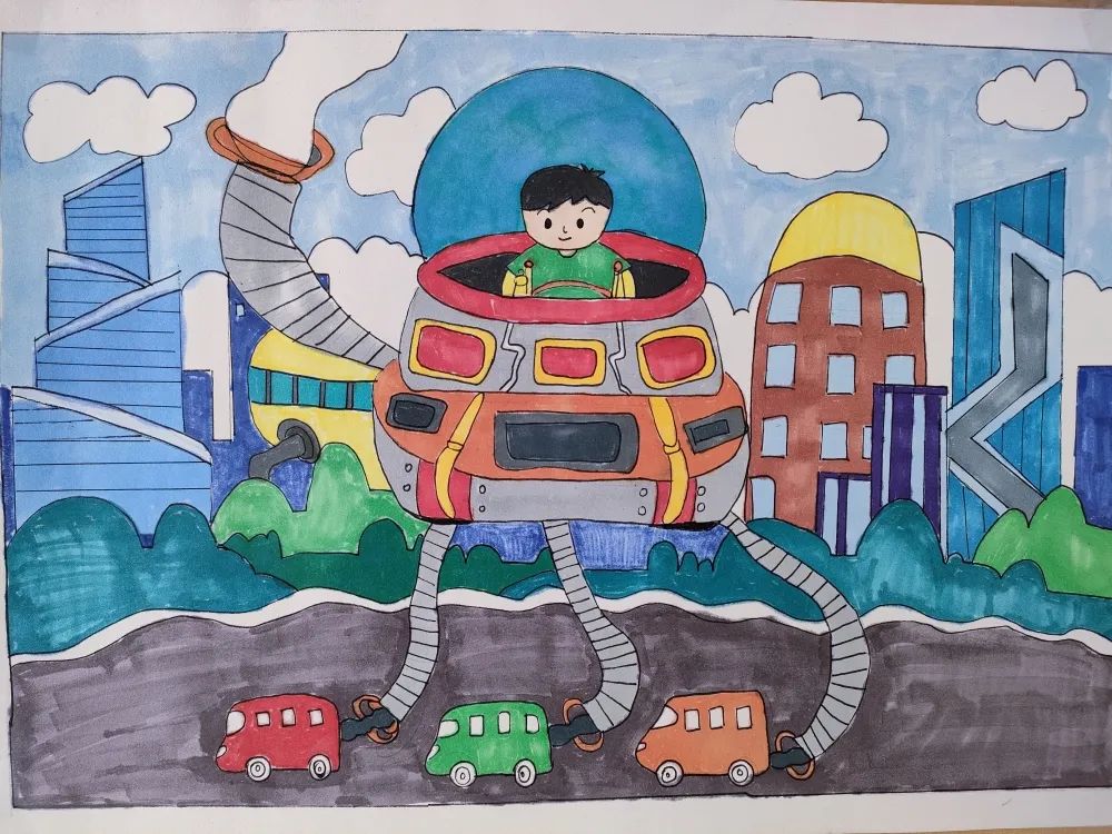 《我是环保小卫士》——创意绘画作品