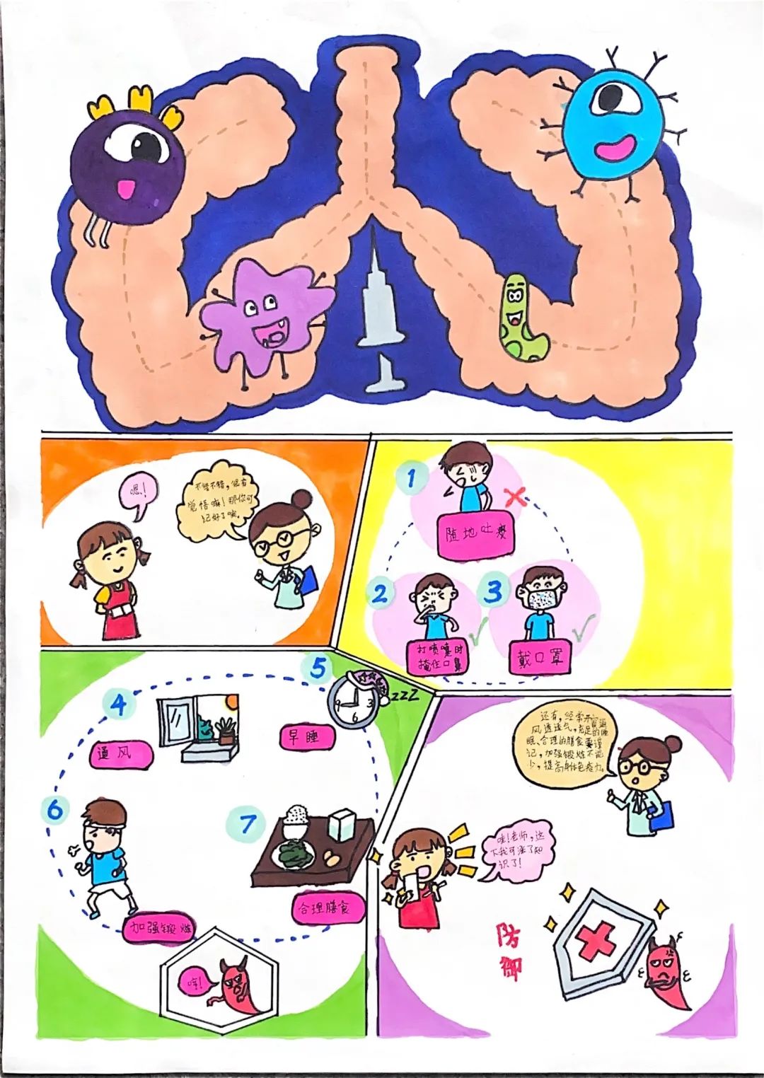 防治肺结核的手抄报怎样画图