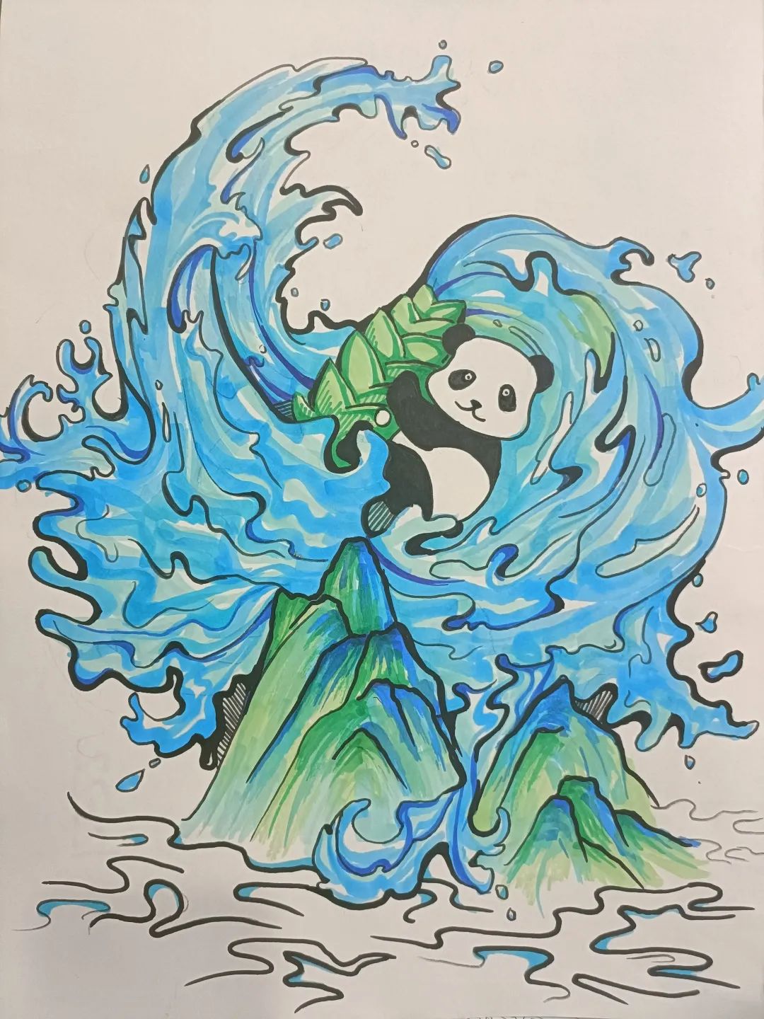 节约用水主题绘画一等奖小学生