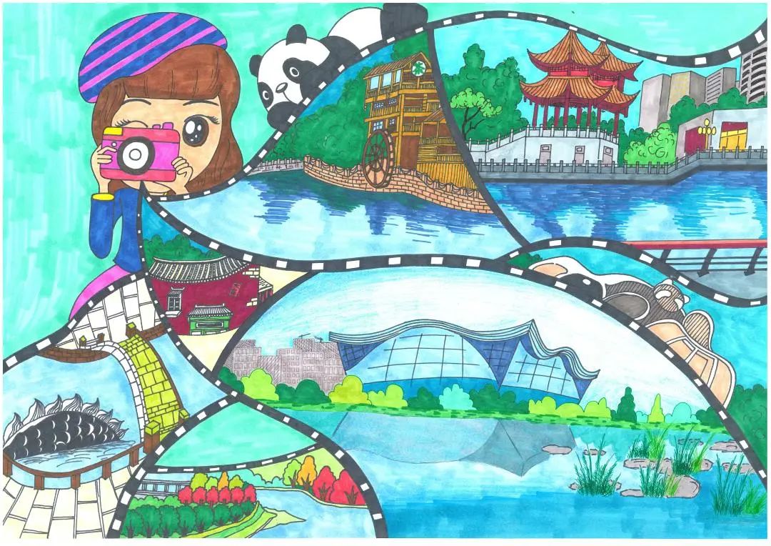 节水护水 建造美丽家园儿童画作品
