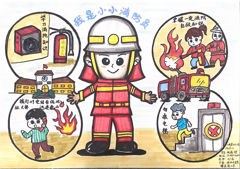 “我是小小消防员”绘画作品 (第一期)