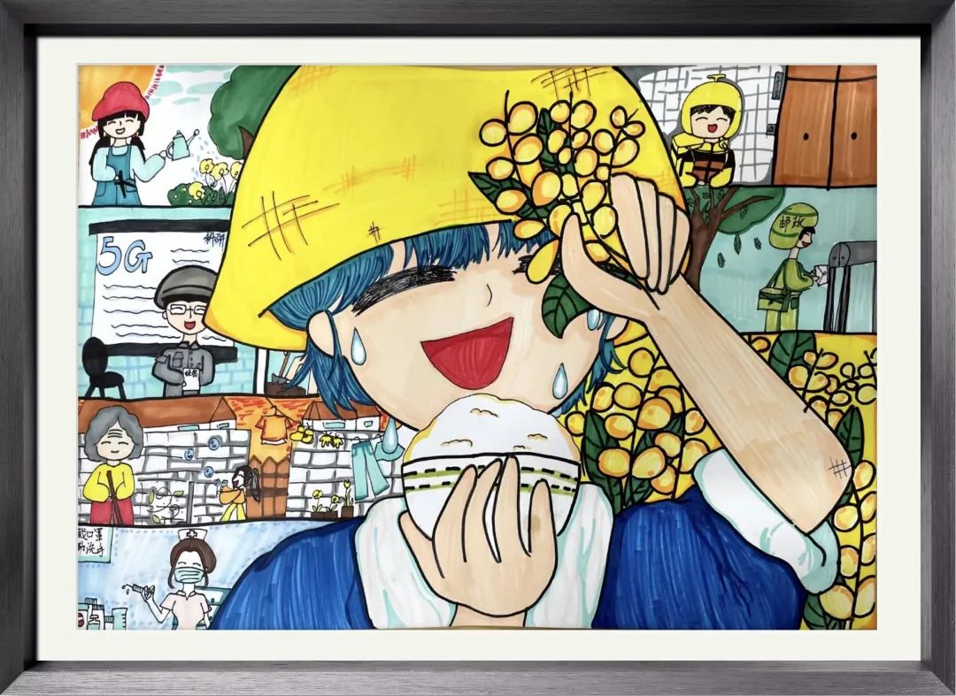 劳动节快乐劳动儿童画优秀作品