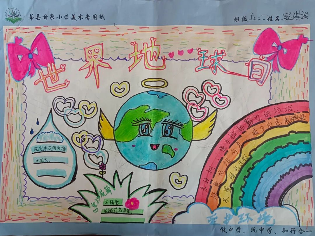 “垃圾分类 绿色出行”地球日主题绘画优秀作品