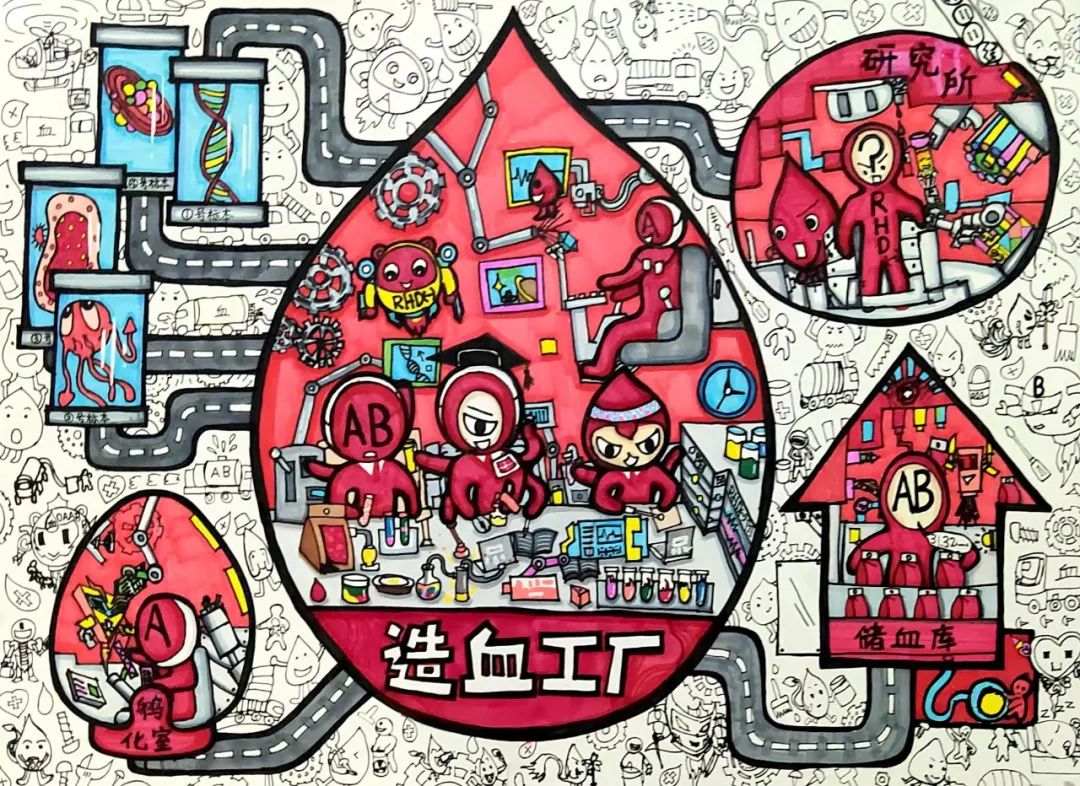 世界献血者日创意绘画作品