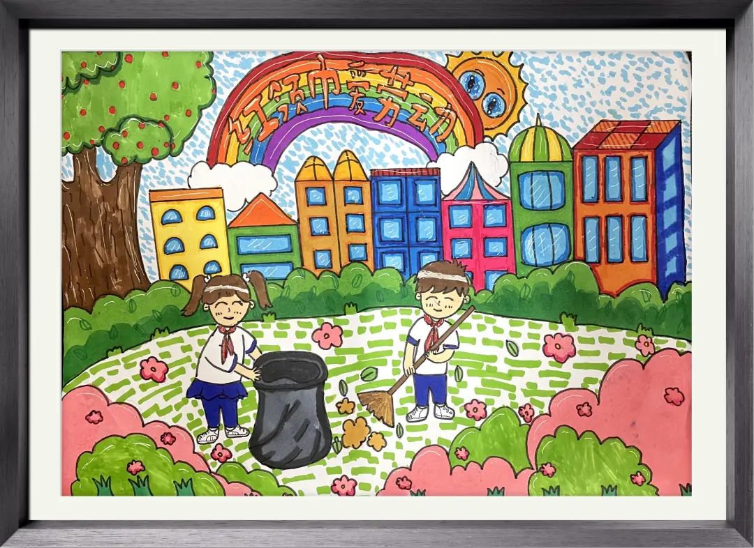 童心向党红领巾爱劳动绘画 小学