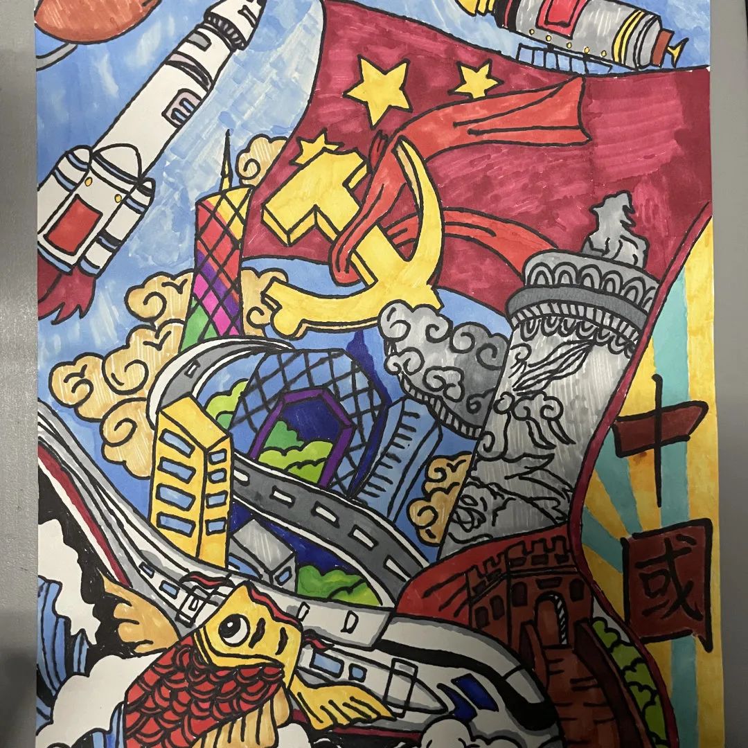 “传承五四精神 做时代好青年”儿童画