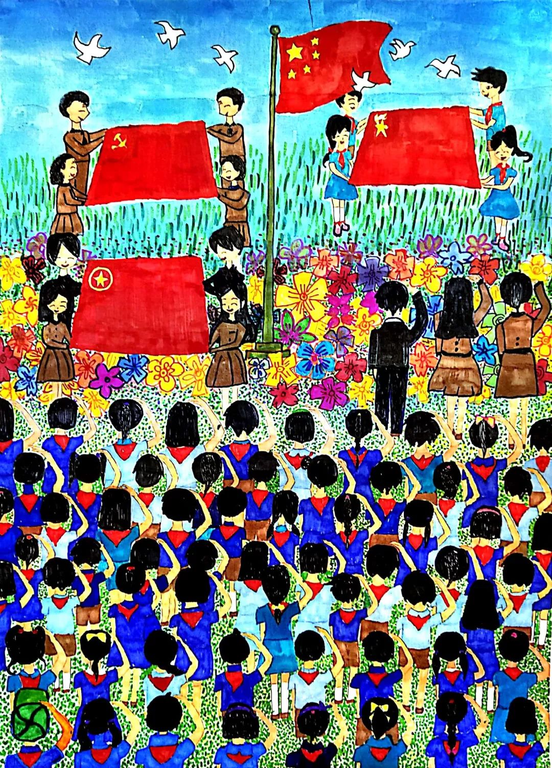 “青春心向党 传承五四精神”优秀绘画作品