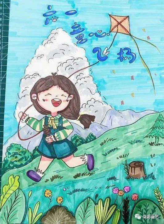 “六一童心飞扬”主题画画图片大全