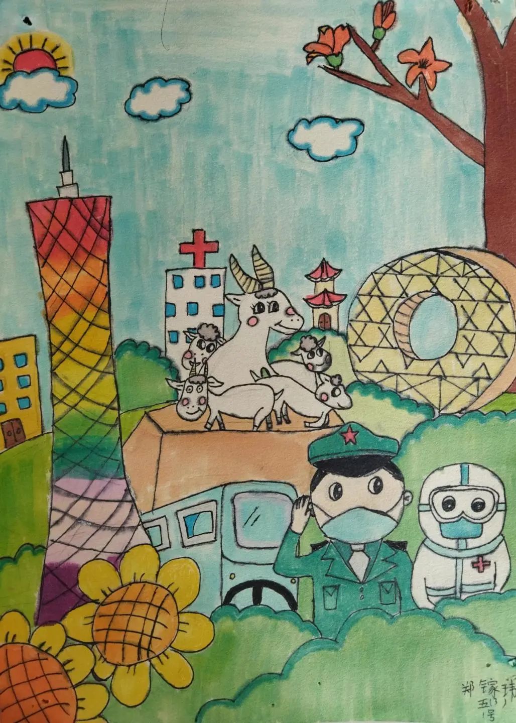 “疫起守护地球 共建绿色家园”儿童画作品欣赏