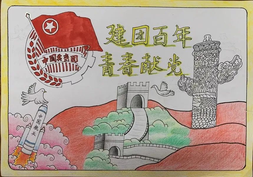 【建团百年 青春献党】五四青年节儿童画优秀作品