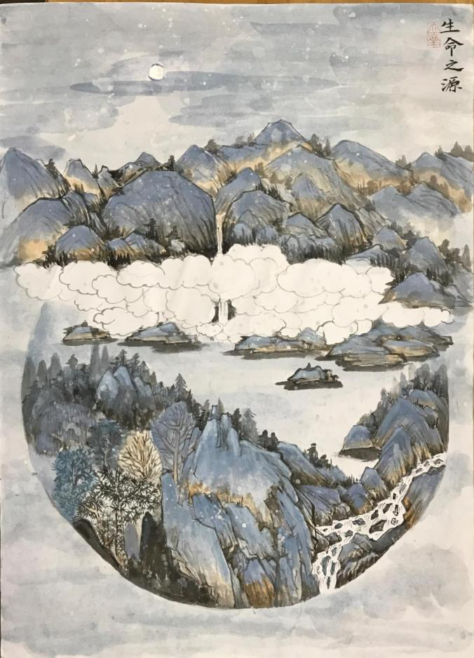 “节约用水 保护生命之源”绘画作品
