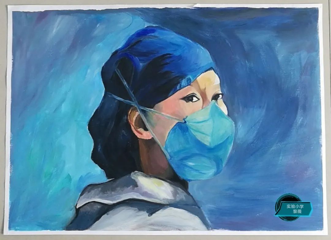 《我的最美妈妈》疫情防控主题儿童绘画