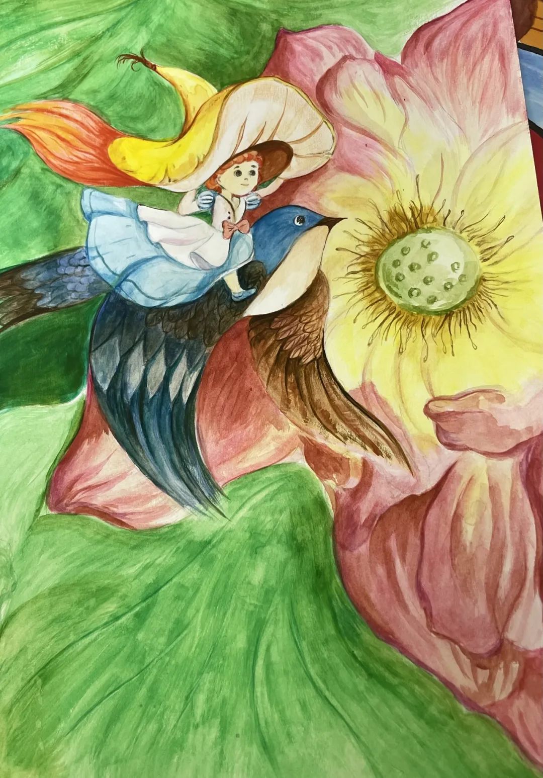 《花仙子》读书节的儿童绘画