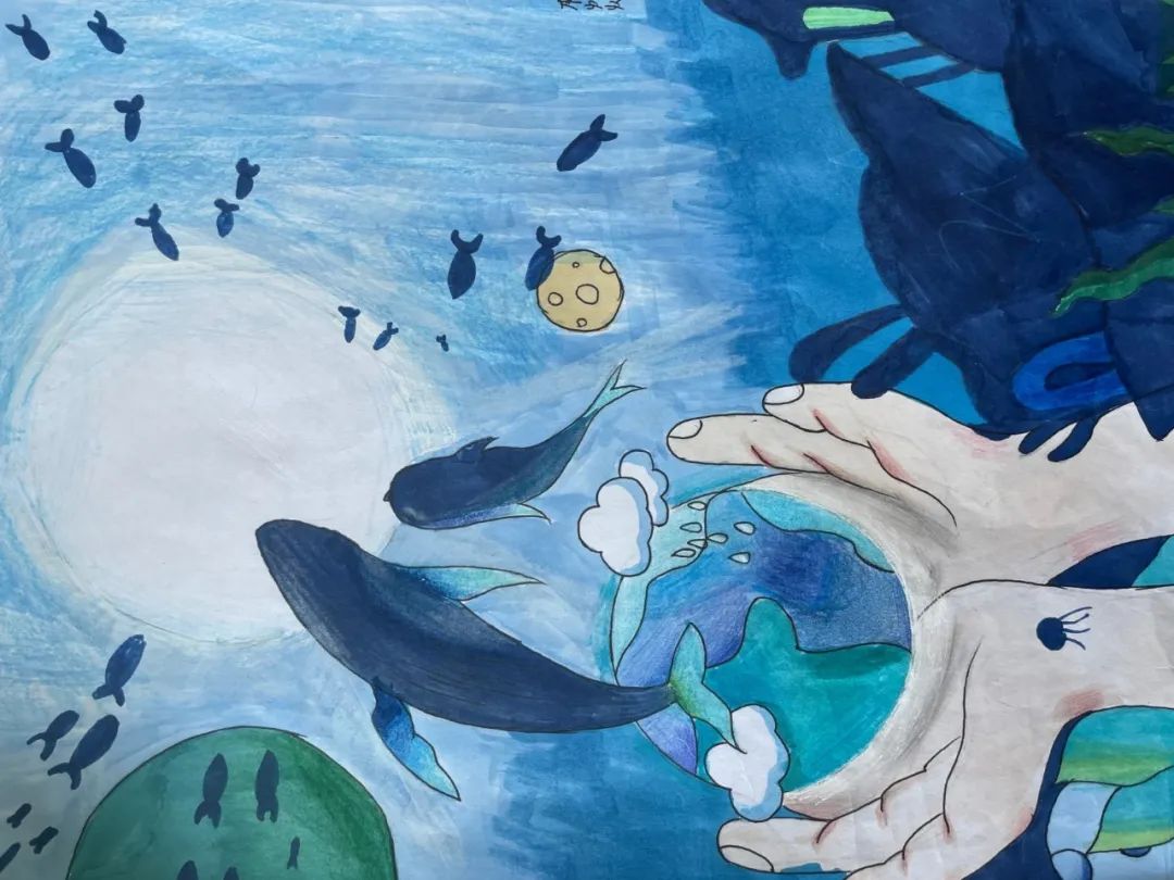 “我们只有一个地球 保护海洋小卫士”世界地球日主题绘画