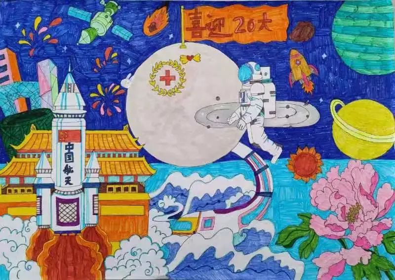 “五四致青春 献礼二十大”绘画作品欣赏