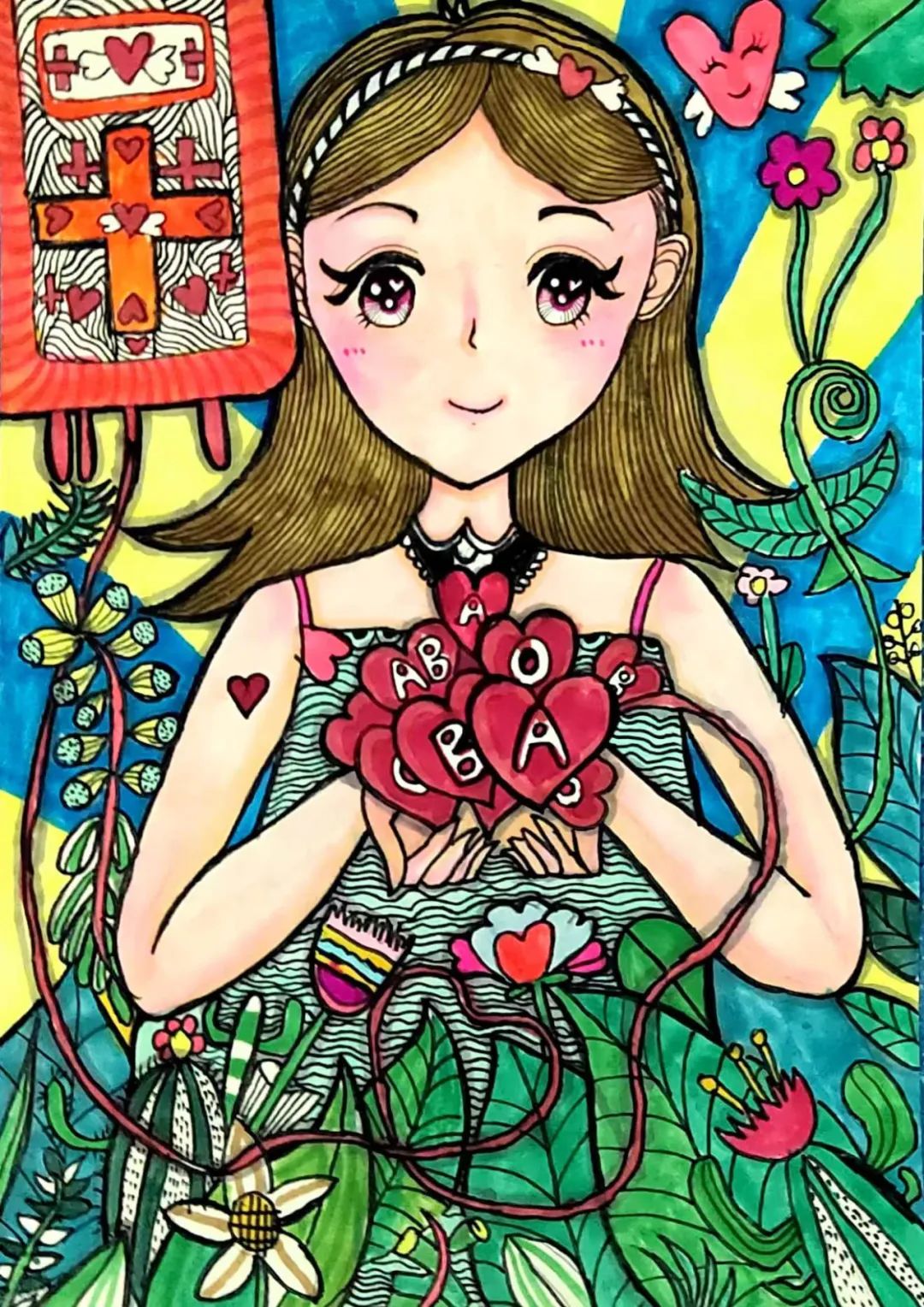 青少年无偿献血主题绘画比赛获奖作品