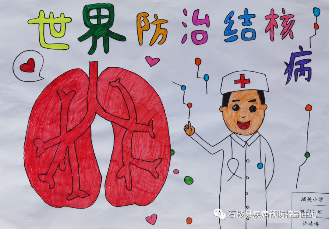 防疫肺结核绘画简单又好看