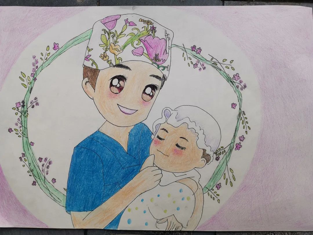 怎么画护士节的儿童画