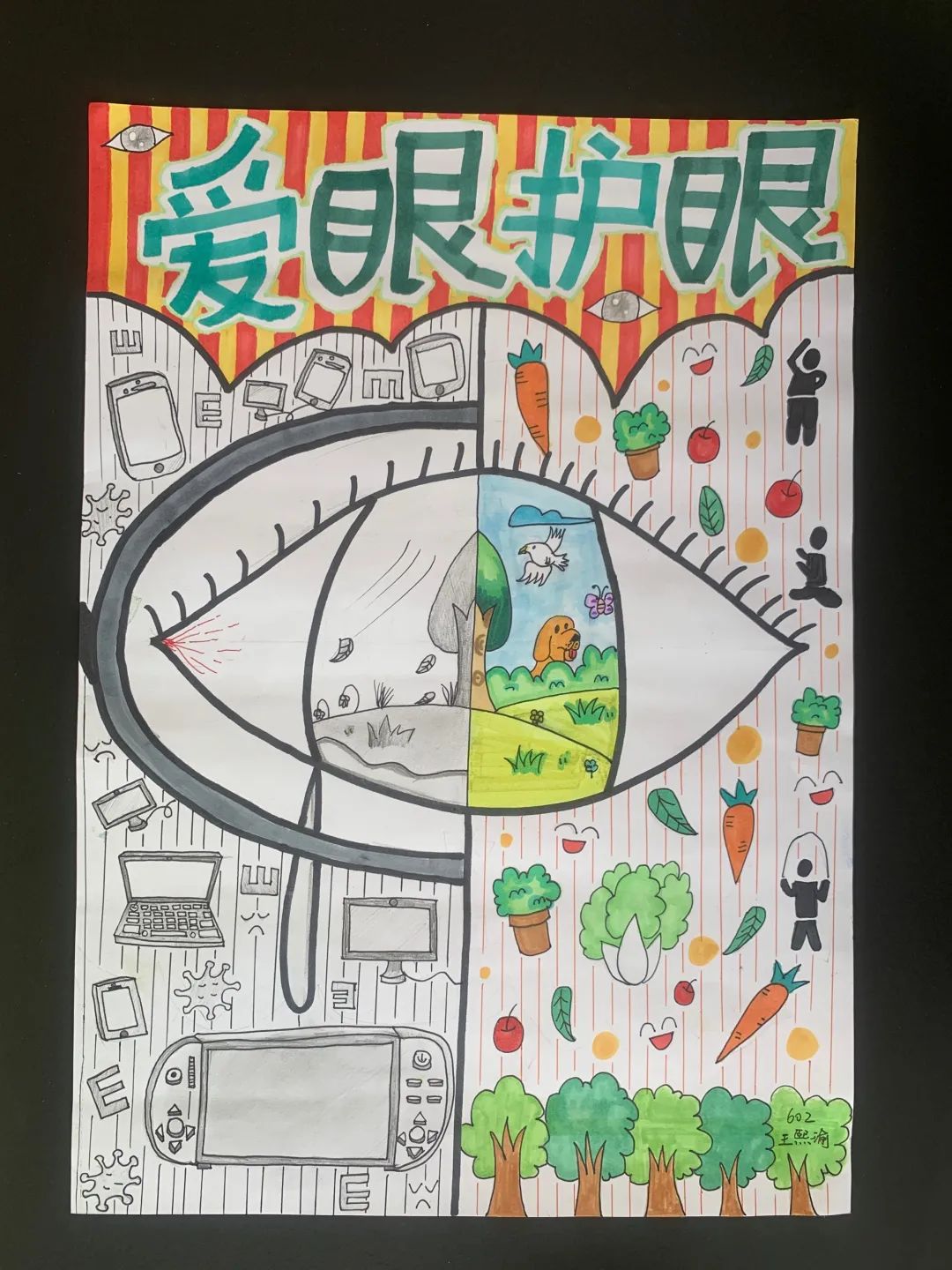 小学生爱眼护眼绘画作品（精选）
