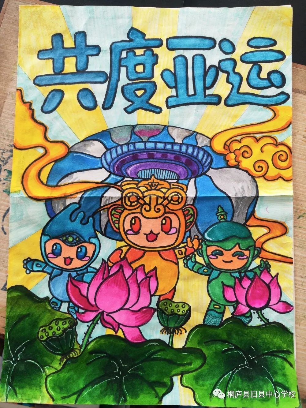 简单又漂亮的杭州亚运会吉祥物绘画