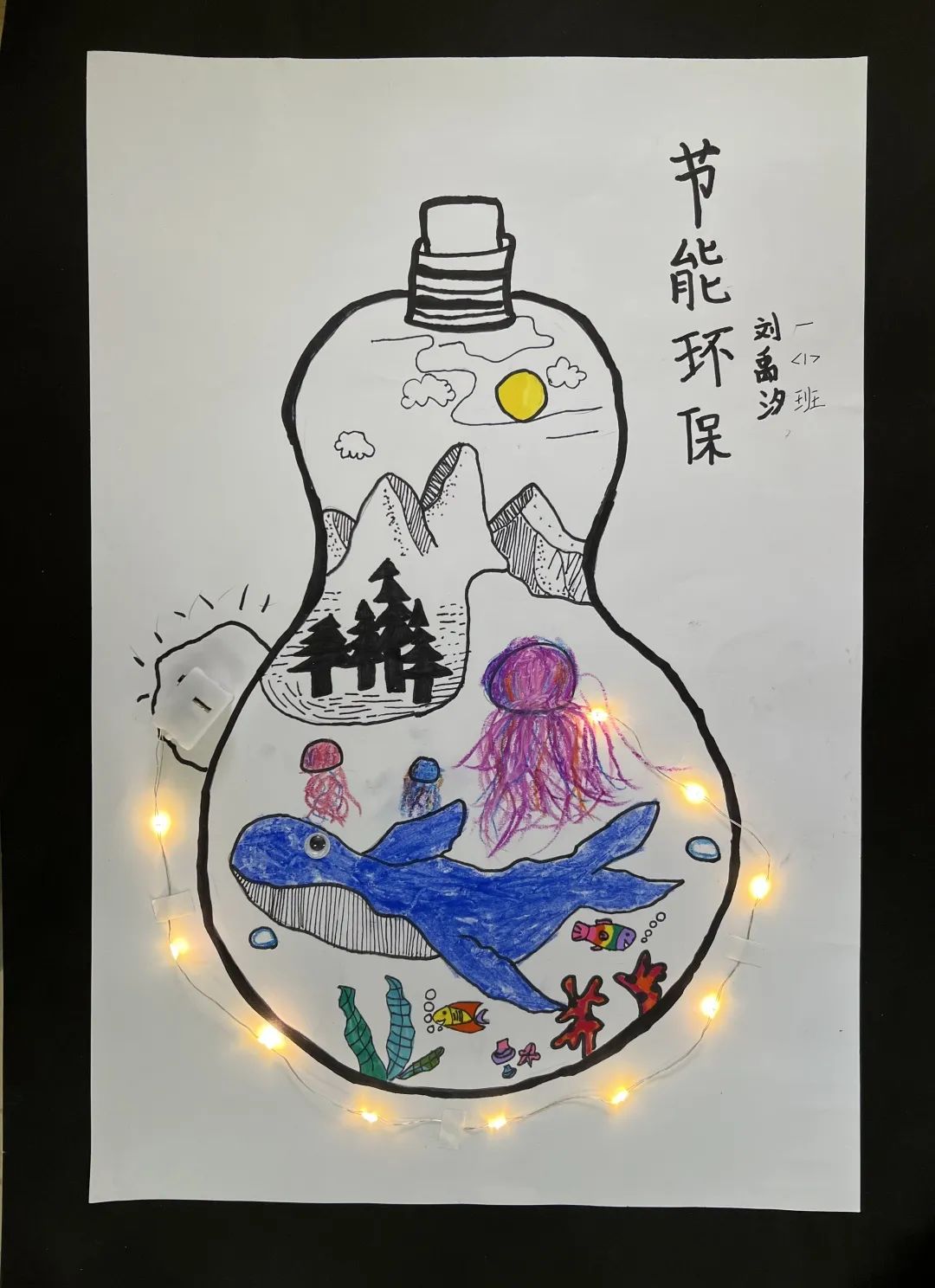 绿色节能低碳环保世界环境日绘画