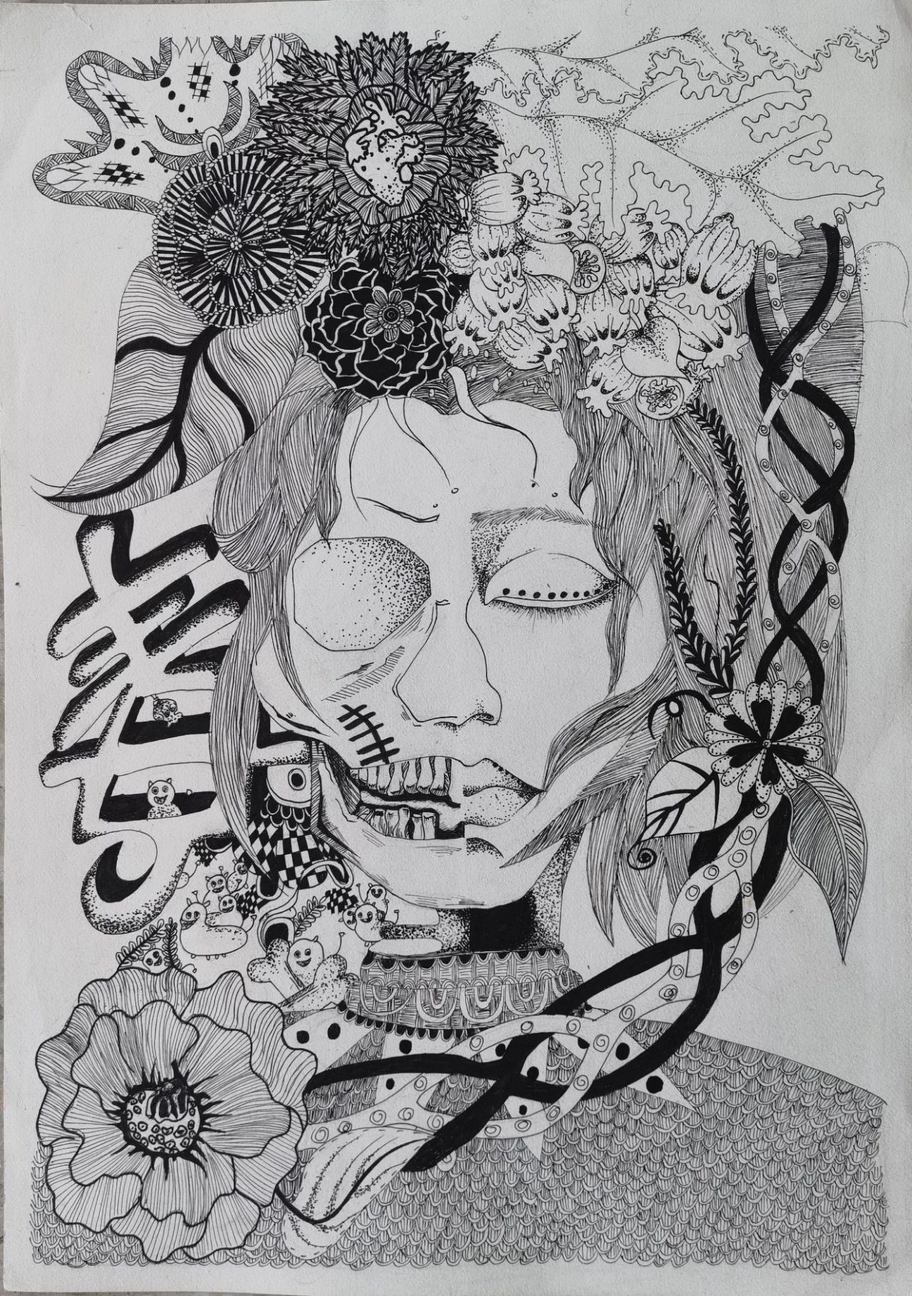 青少年毒品预防教育主题绘画（素描）