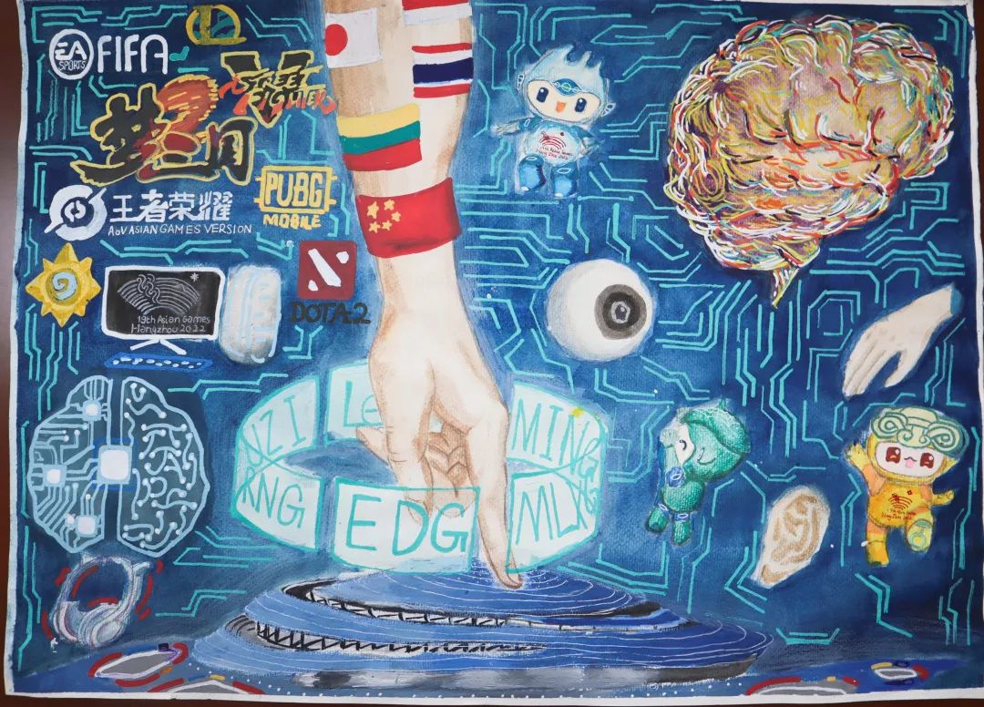杭州亚运会创意儿童画