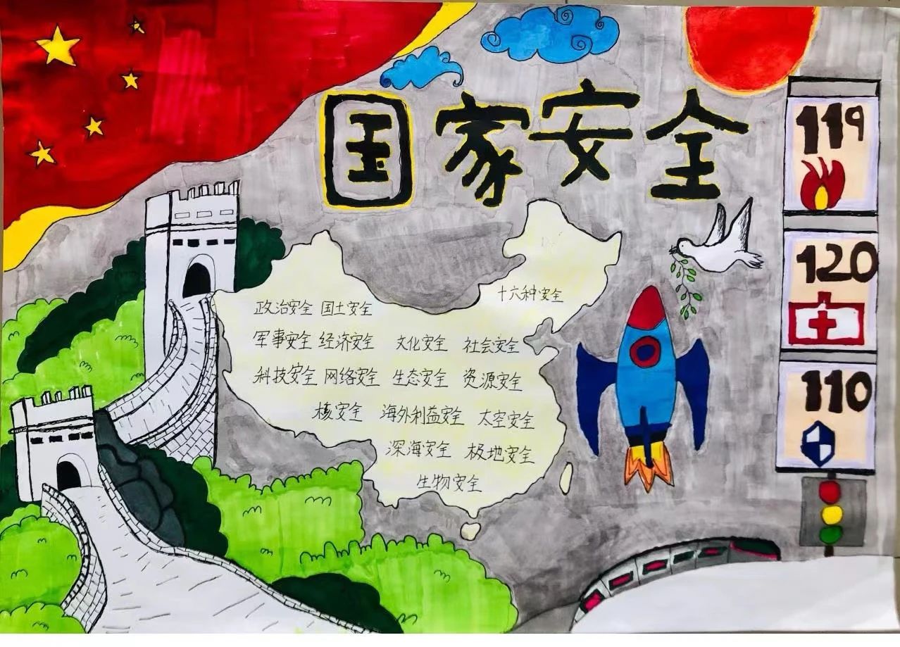 国家安全日主题儿童画展示作品