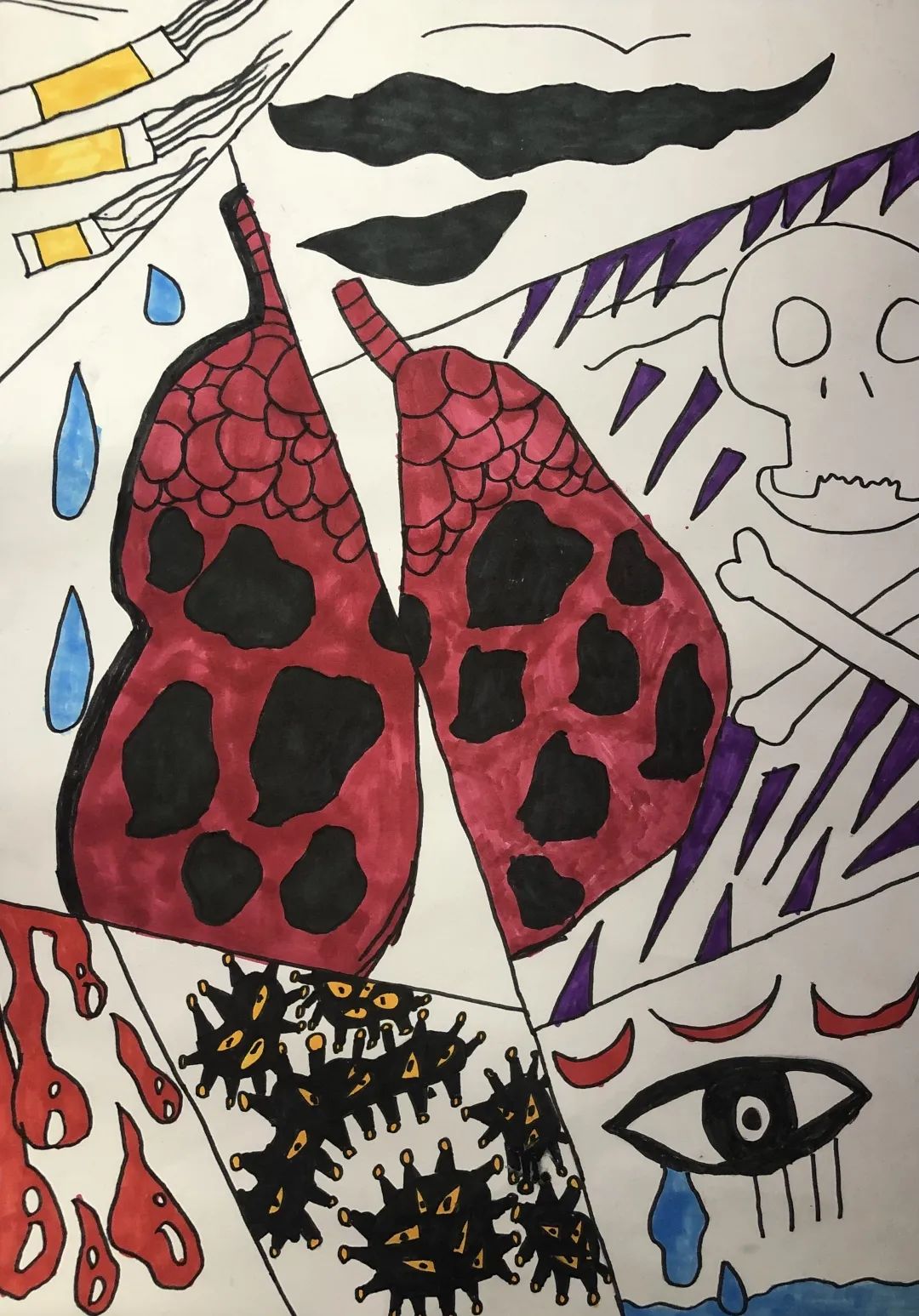 5月31日世界无烟日绘画作品