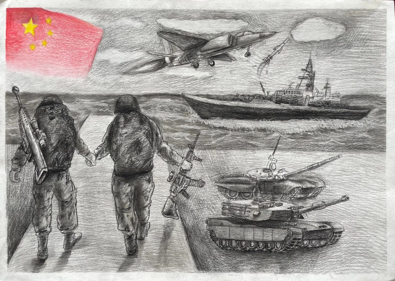 国家安全日国防教育主题画绘画