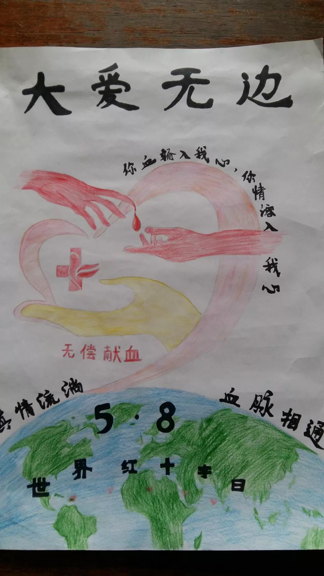 五八世界红十字日儿童画