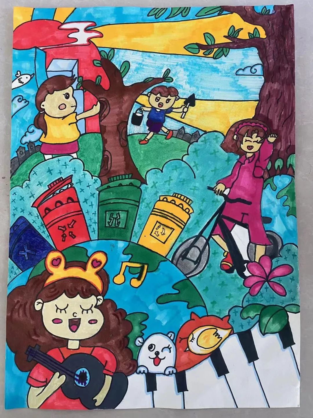 小学六年级2023世界环境日画展作品精选