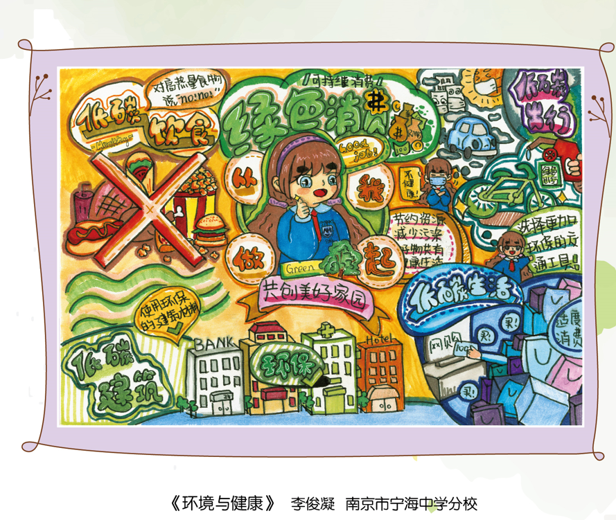 “绿色消费 从我做起 共创美好家园”环保绘画作品
