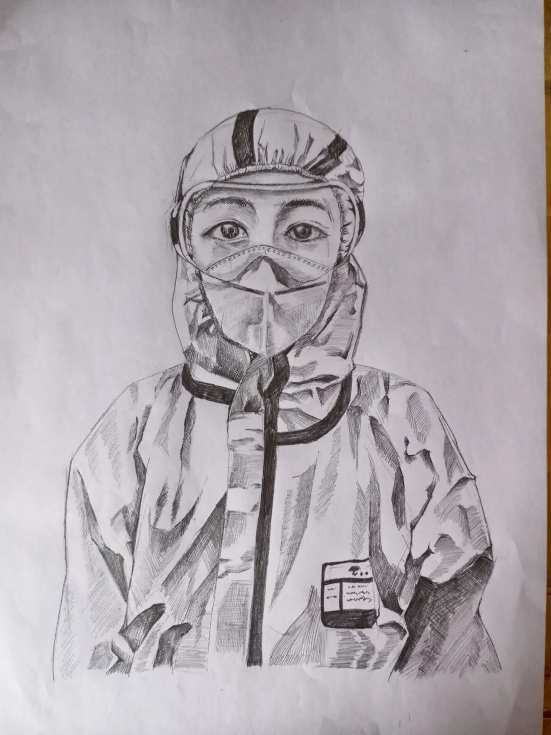 【素描】致敬最美逆行者绘画