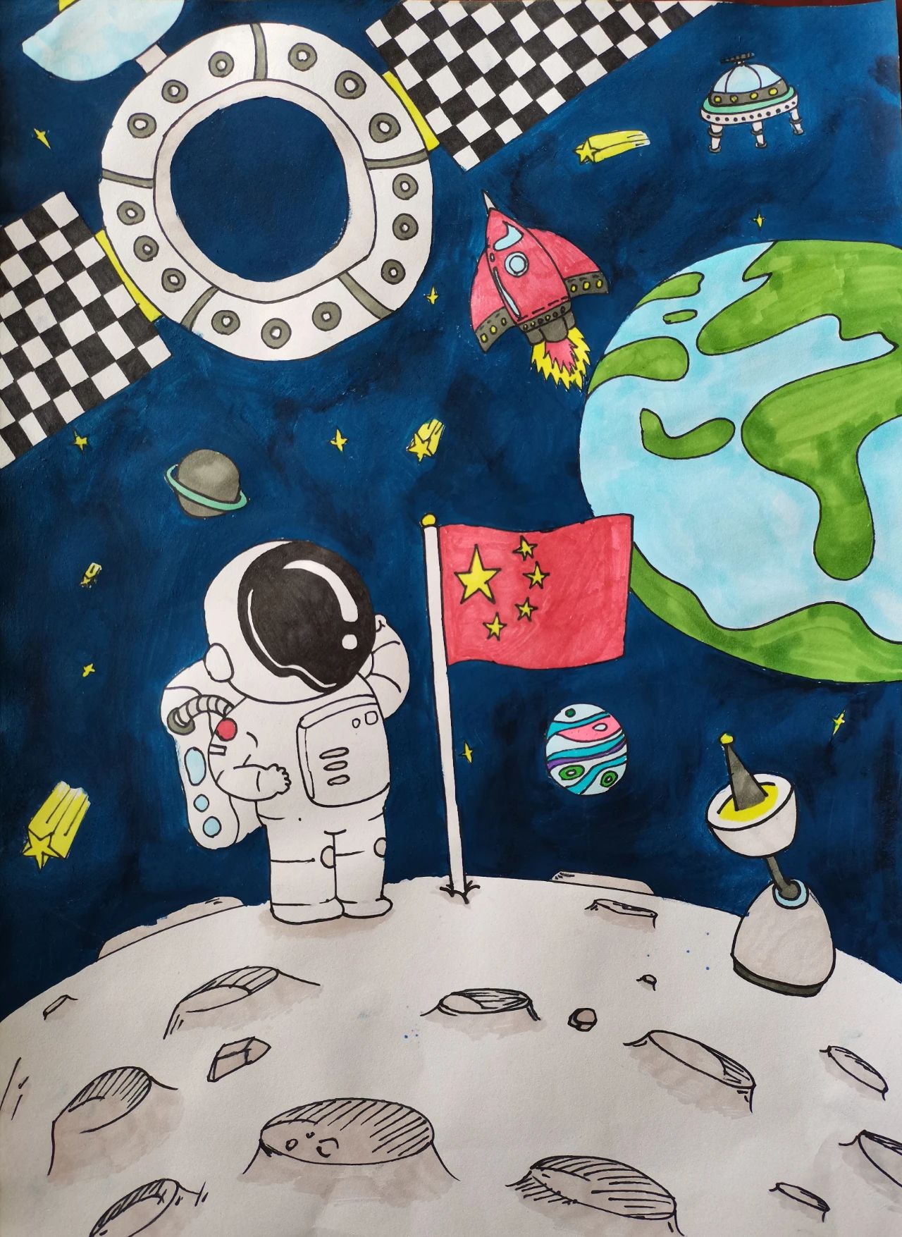 “弘扬航天精神 激发奋进力量”国家安全主题画