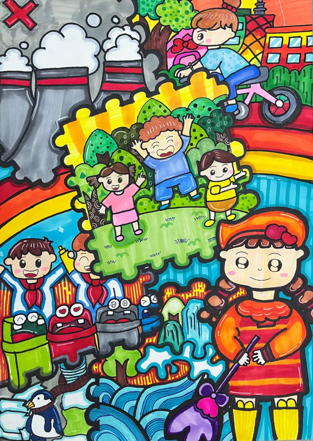 世界环境日青少年绘画大赛优秀作品