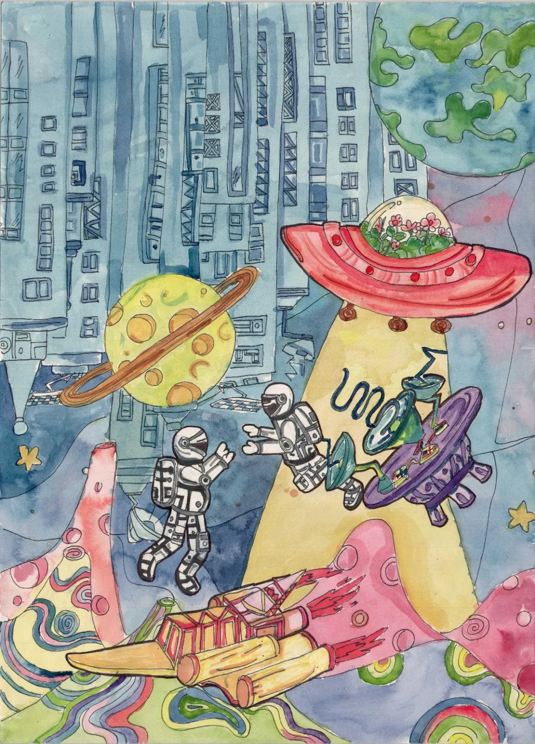 知识产权在身边儿童绘画小学组萨三等奖作品