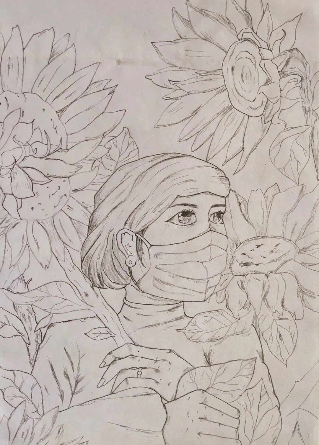 “最美逆行者 中国抗疫精神”护士节主题绘画
