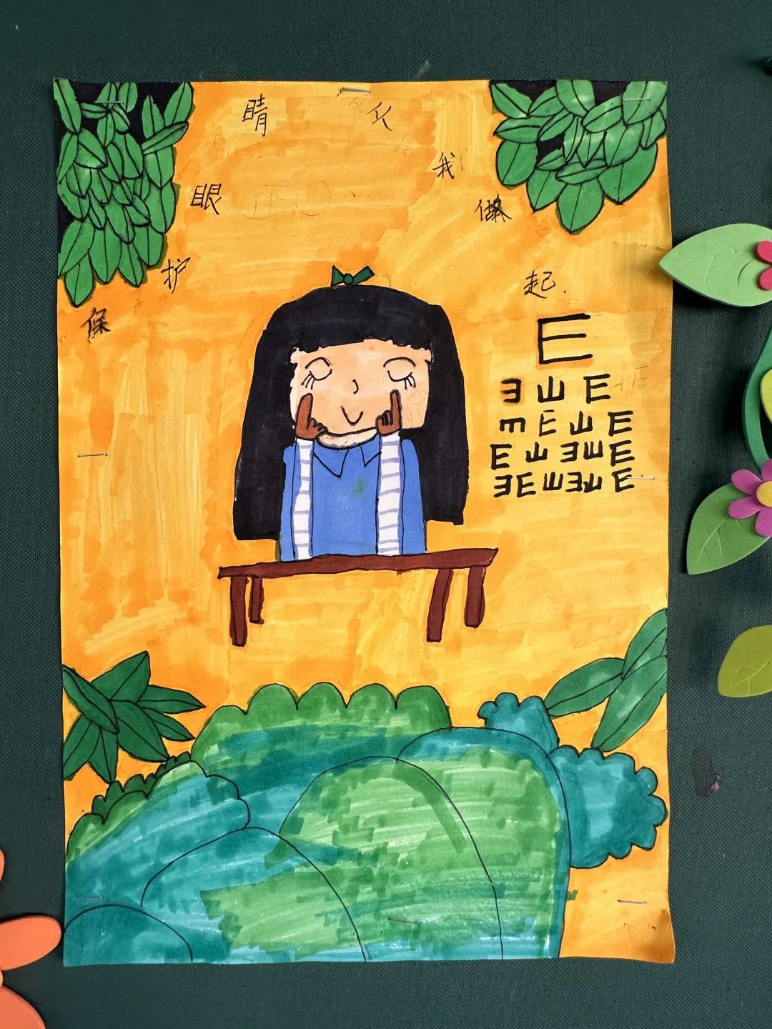 “保护眼睛 从我做起”爱眼护眼主题画儿童画