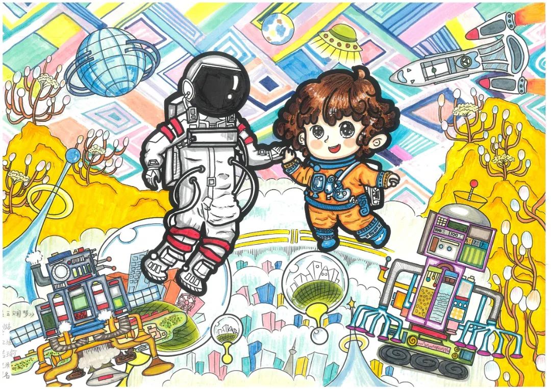 "保护知识产权"小学绘画作品