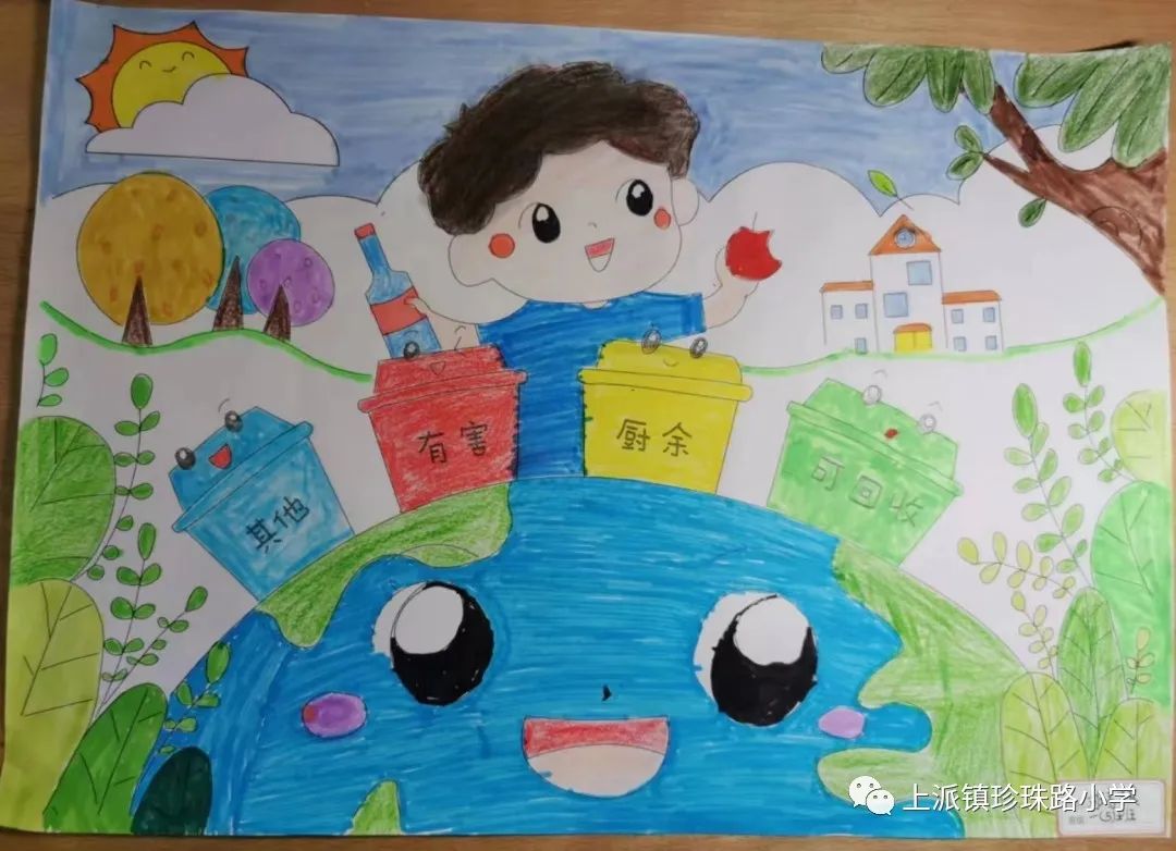 小学五年级垃圾分类创意绘画