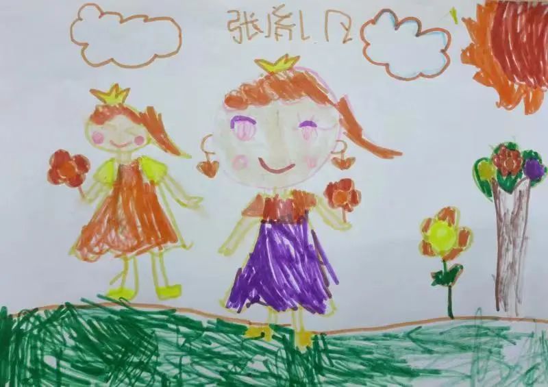 幼儿水彩画作品欣赏《母亲节》