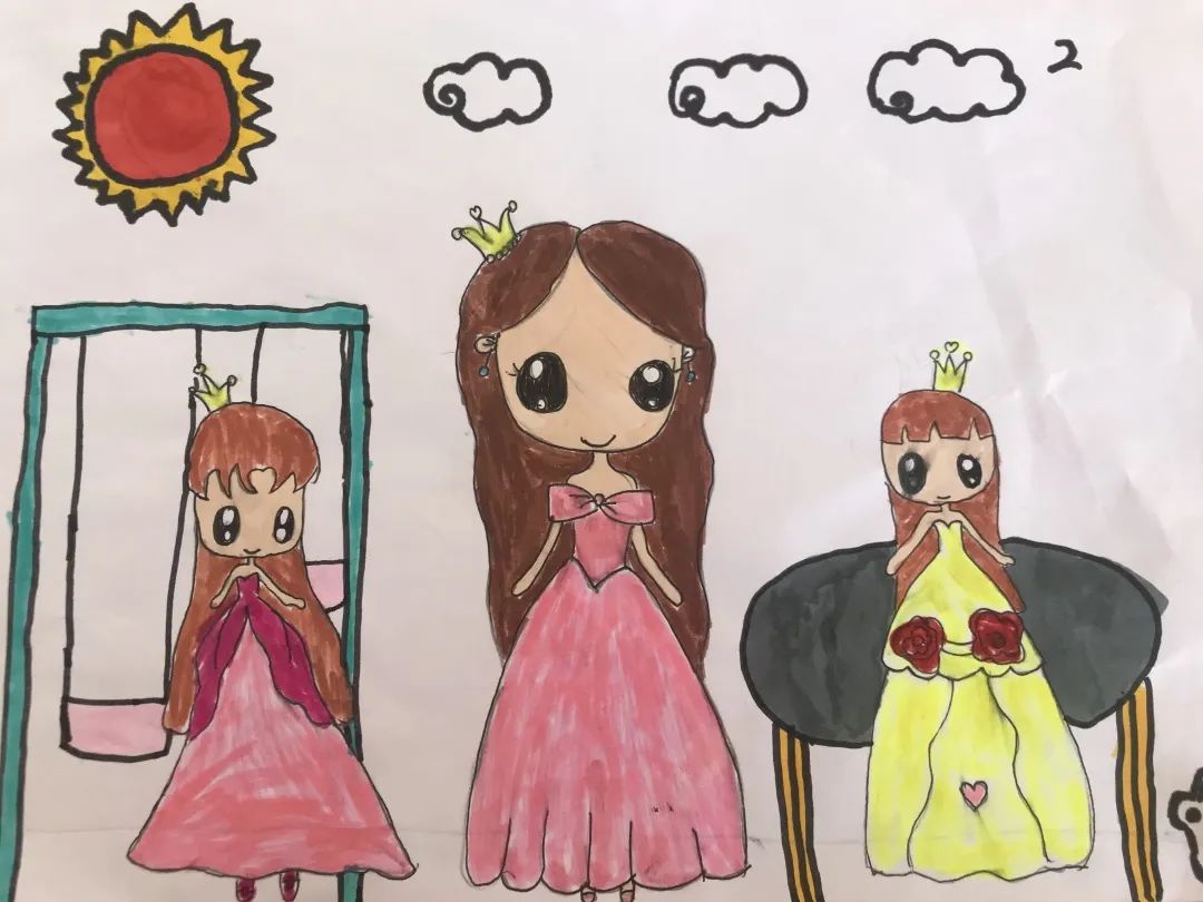 幼儿园儿童画我的妈妈画画作品图片