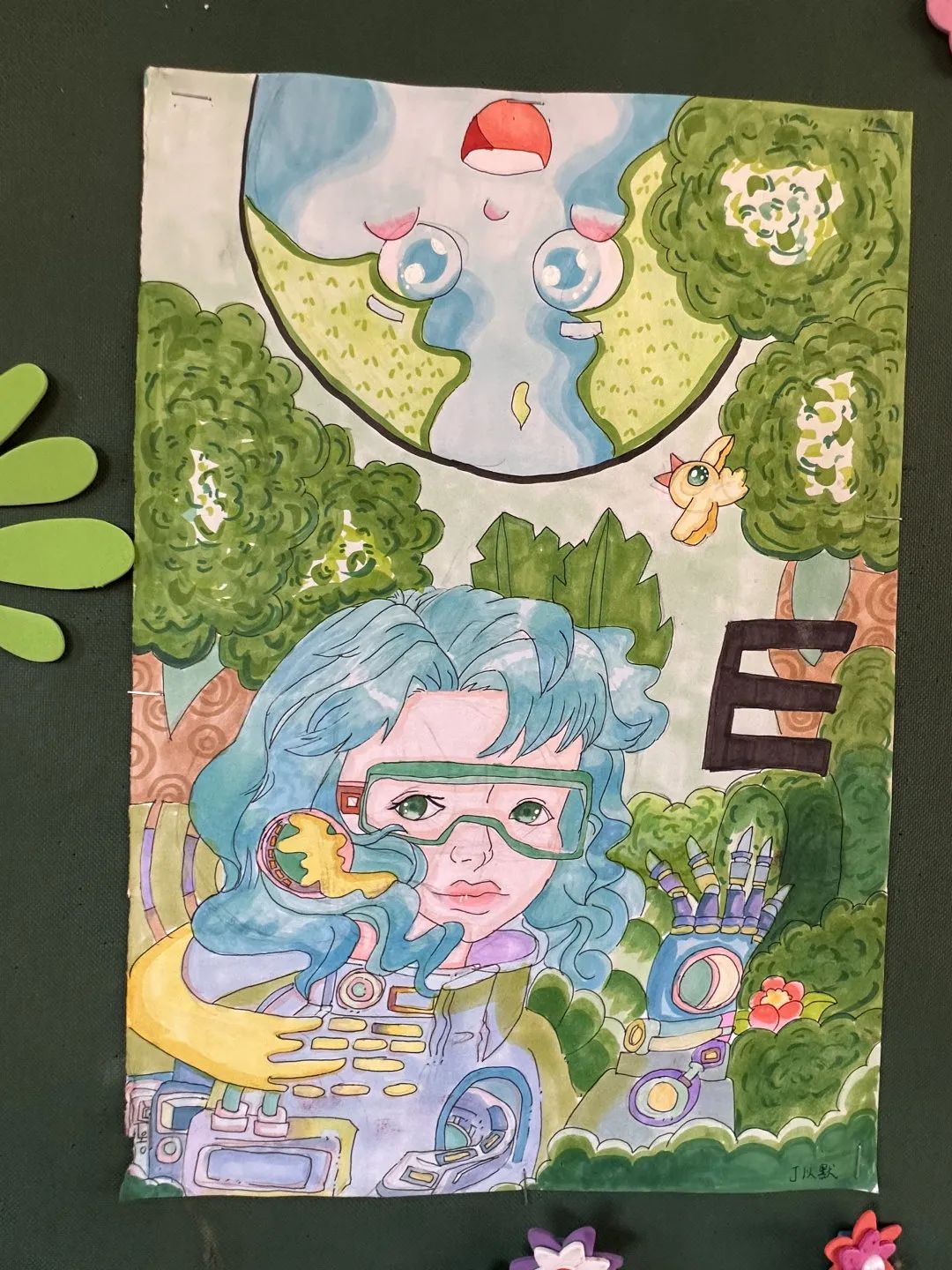 爱眼护眼创意画参赛作品