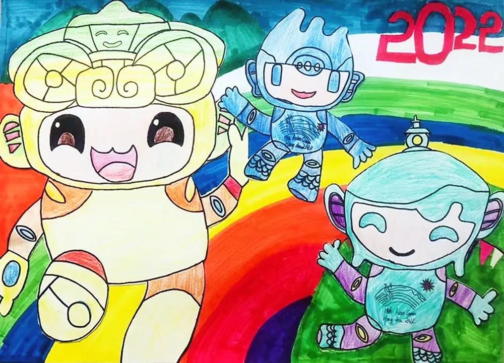 第19届杭州亚运会吉祥物的绘画作品