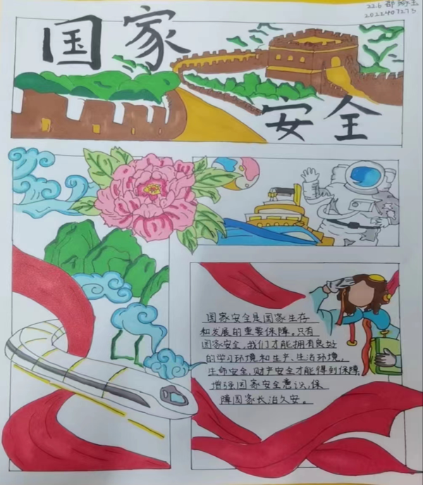 国家安全教育日主题儿童绘画