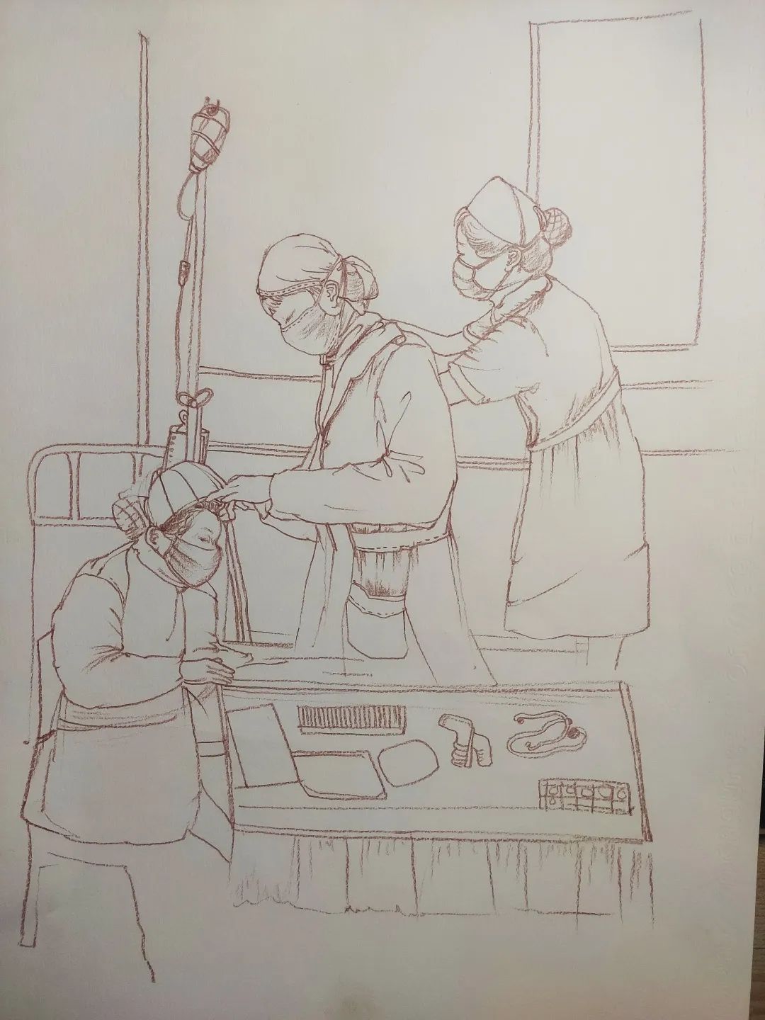 “5月12护士节 致敬白衣天使”儿童画