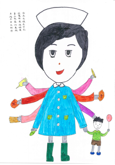 漂亮的白衣天使绘画怎么画