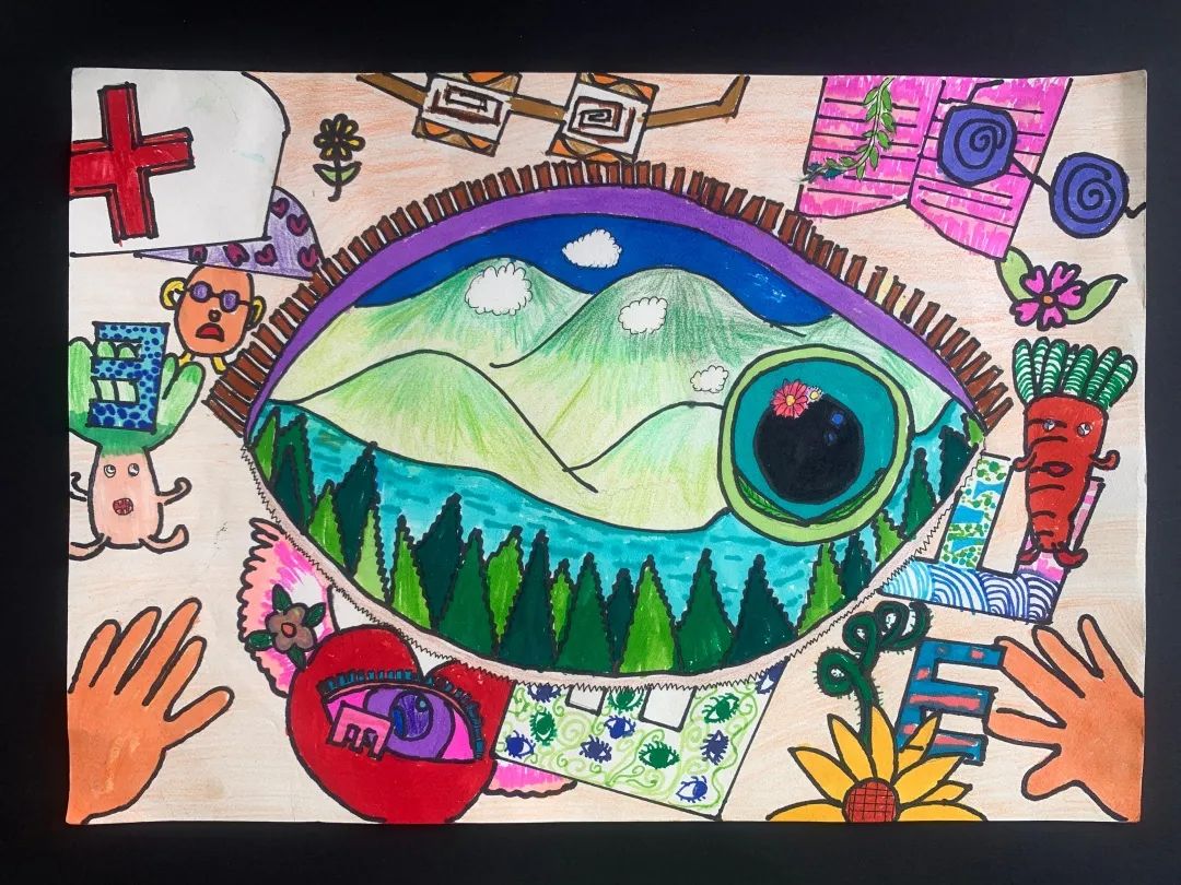 “关注眼睛健康 守护心灵窗户”小学生获奖绘画作品
