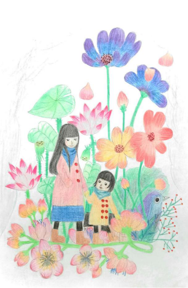 《我的妈妈》母亲节绘画图片